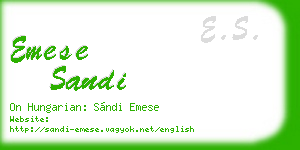 emese sandi business card
